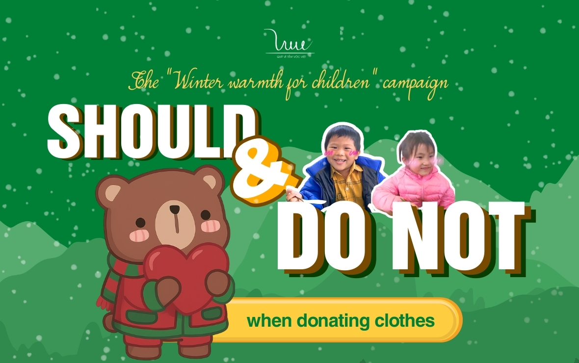 A few small notes when donating clothes to support the “Winter warmth for children” campaign